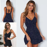 Stylish Women’s Summer Polka-Dot Beach Sundress for Every Occasion - Himpall